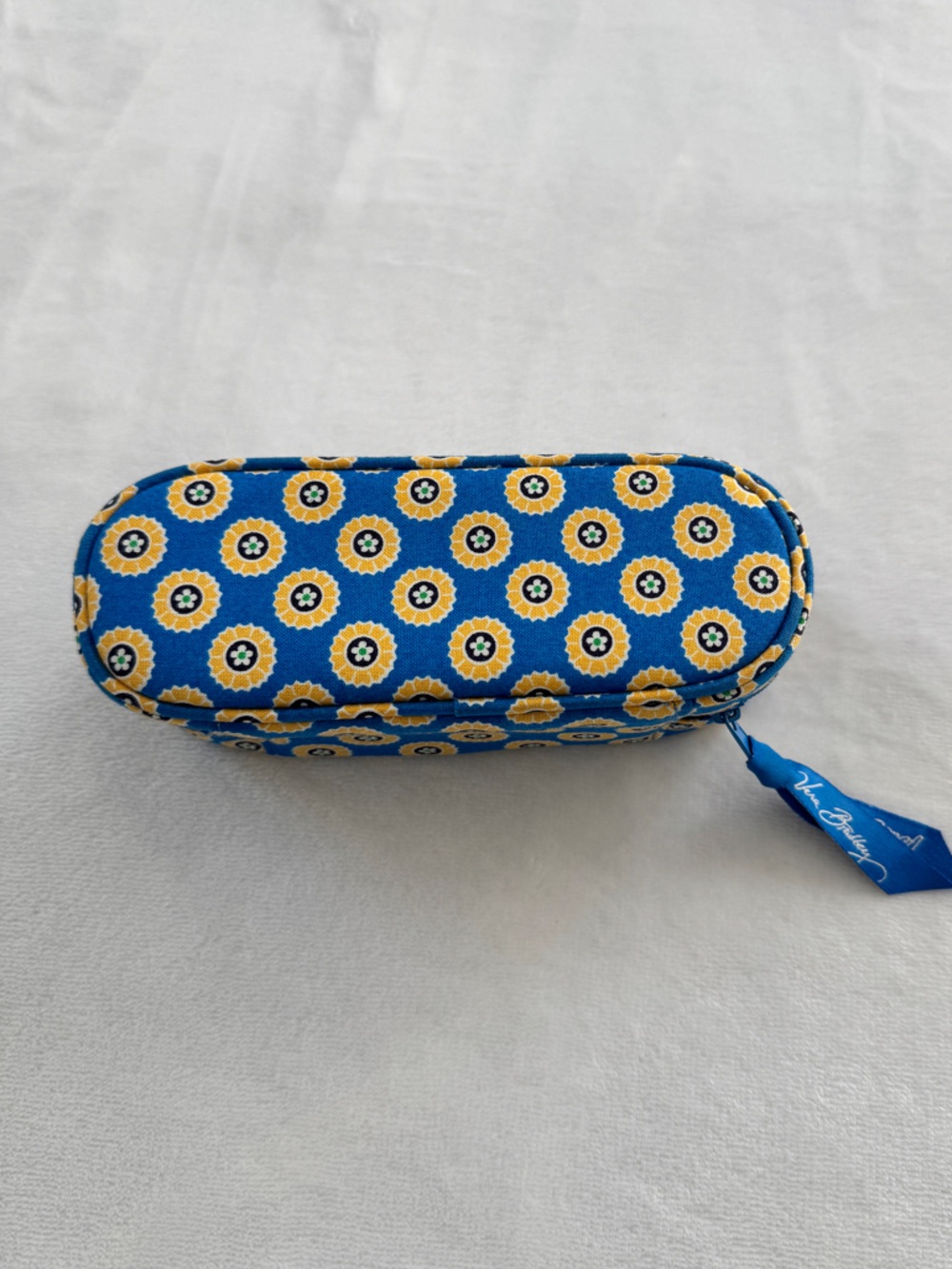 Vera Bradley Blue and Yellow Floral Quilted Eyeglass Case